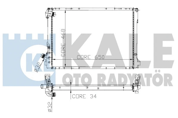 Radiator, engine cooling (208600)