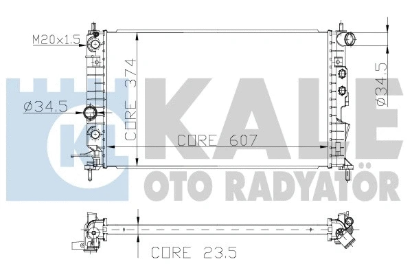 Radiator, engine cooling (134100)