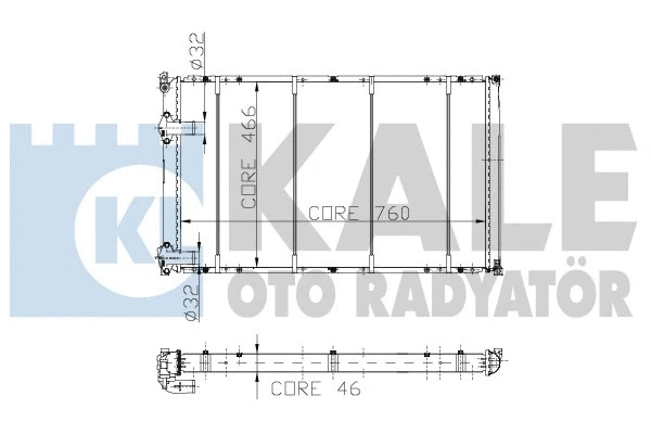 Radiator, engine cooling (162200)
