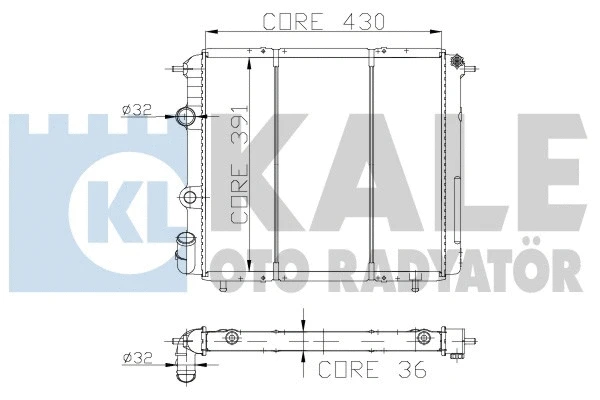 Radiator, engine cooling (108400)