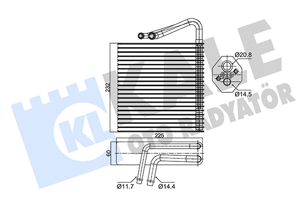 Evaporator, air conditioning (350065)
