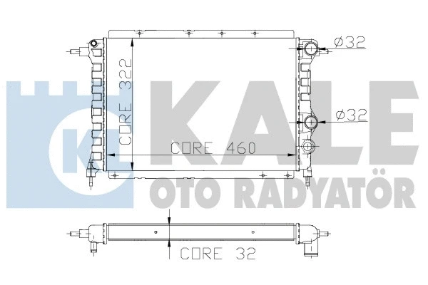 Radiator, engine cooling (162500)