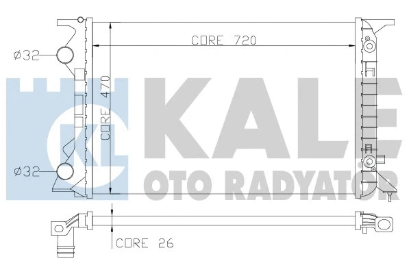 Radiator, engine cooling (353400)