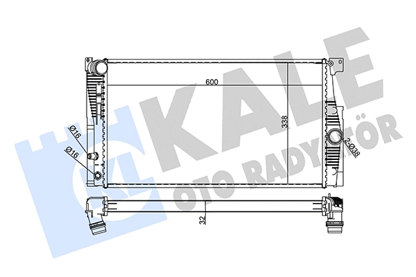 Radiator, engine cooling (355005)
