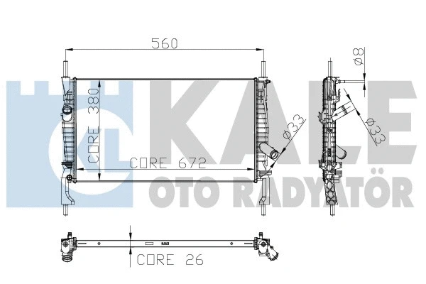 Radiator, engine cooling (232200)