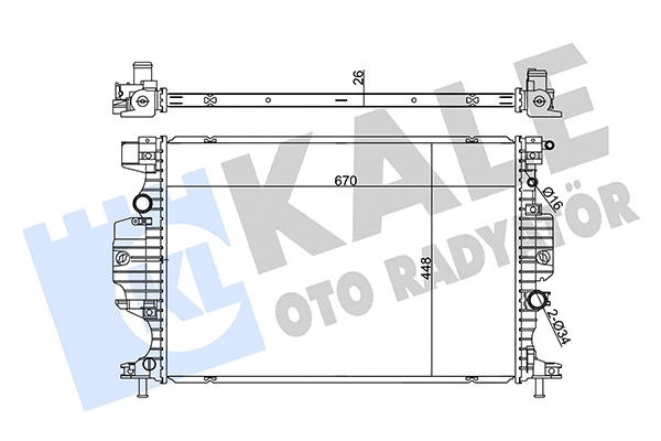Radiator, engine cooling (355895)