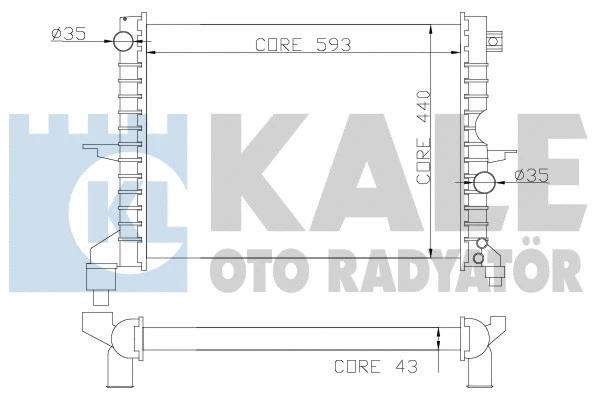 Radiator, engine cooling (350400)