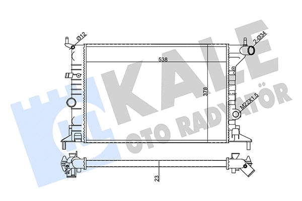 Radiator, engine cooling (355060)