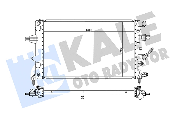 Radiator, engine cooling (355570)