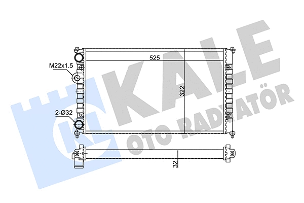 Radiator, engine cooling (349235)