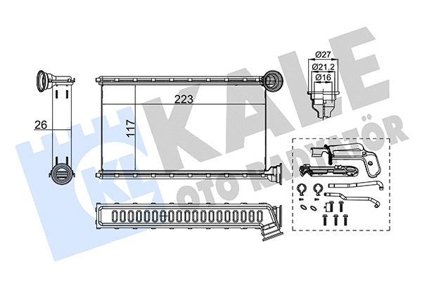 Heat Exchanger, interior heating (355225)