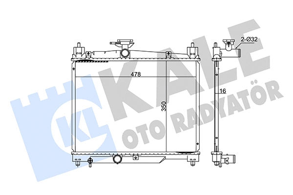Radiator, engine cooling (348430)