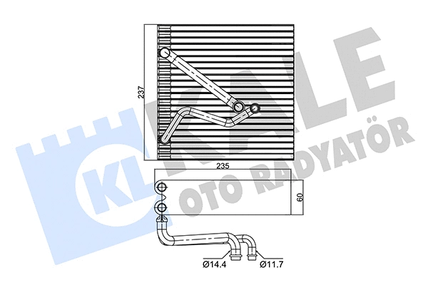 Evaporator, air conditioning (350090)
