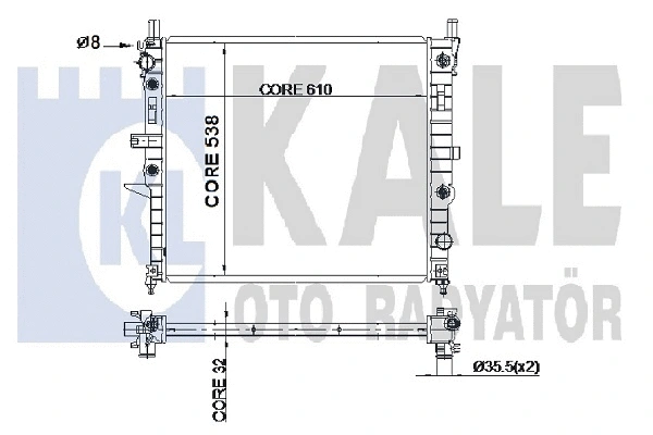 Radiator, engine cooling (351200)