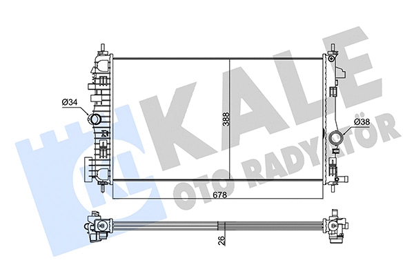 Radiator, engine cooling (346180)