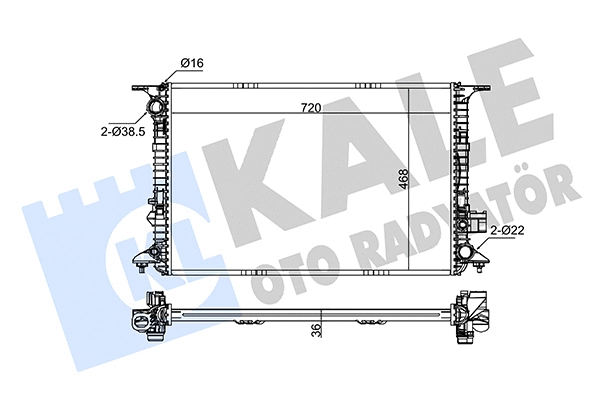 Radiator, engine cooling (345855)