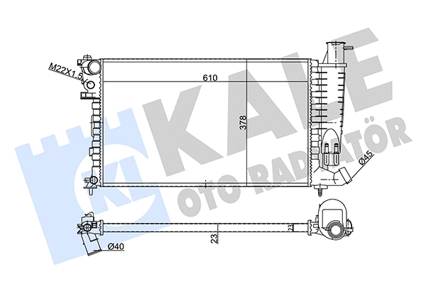 Radiator, engine cooling (351820)