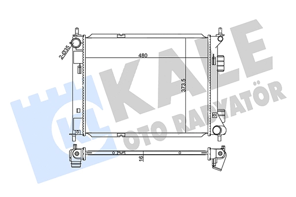 Radiator, engine cooling (355510)