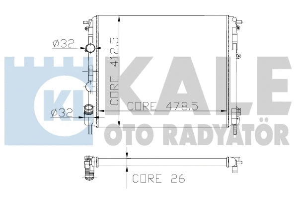 Radiator, engine cooling (169300)