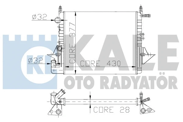 Radiator, engine cooling (130400)
