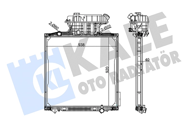 Radiator, engine cooling (350250)