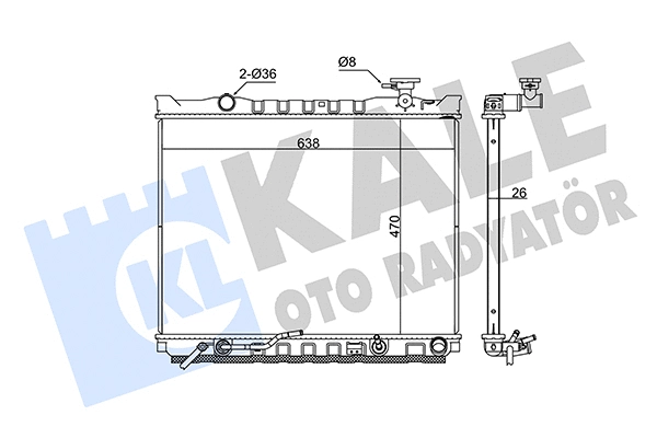 Radiator, engine cooling (348365)