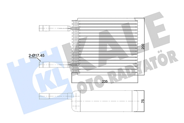 Evaporator, air conditioning (350015)