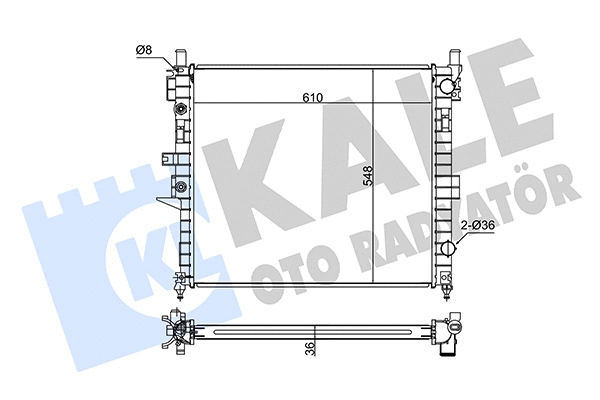 Radiator, engine cooling (361100)