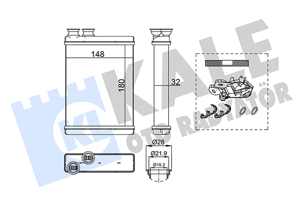 Heat Exchanger, interior heating (355235)
