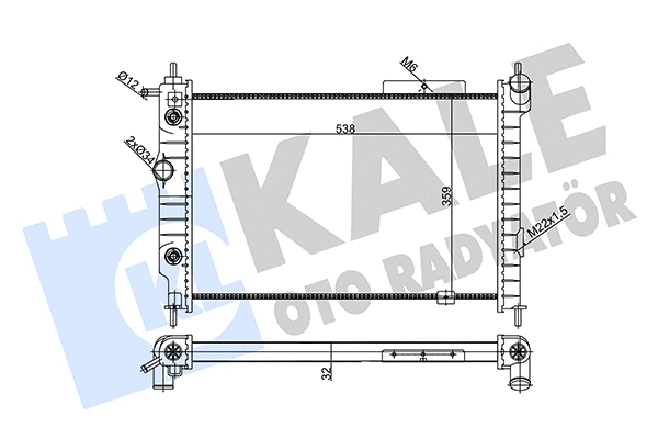 Radiator, engine cooling (356995)