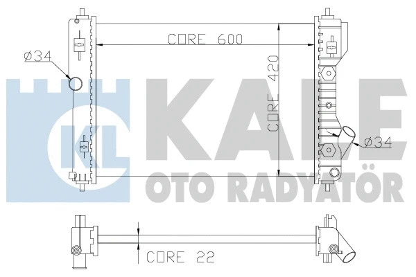 Radiator, engine cooling (355000)