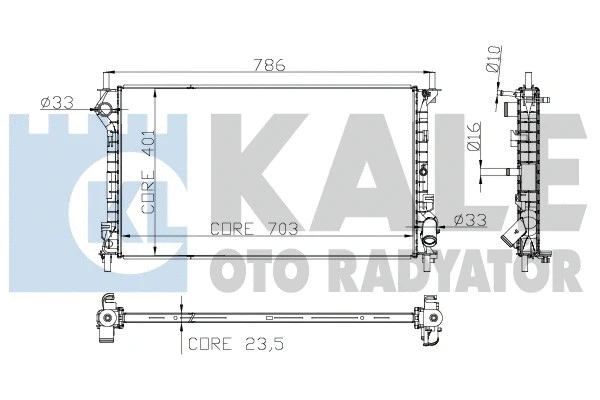 Radiator, engine cooling (180800)