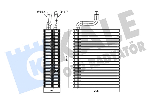 Evaporator, air conditioning (350045)