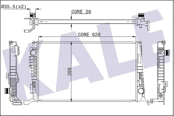 Radiator, engine cooling (346205)