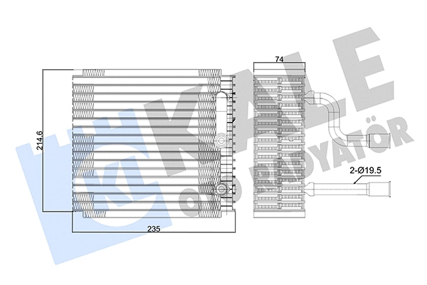 Evaporator, air conditioning (350005)