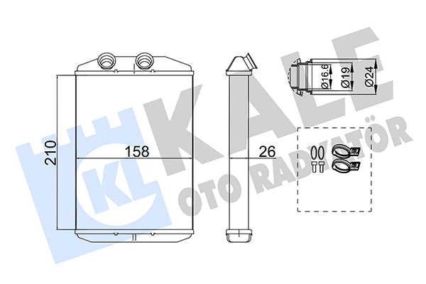 Heat Exchanger, interior heating (355105)