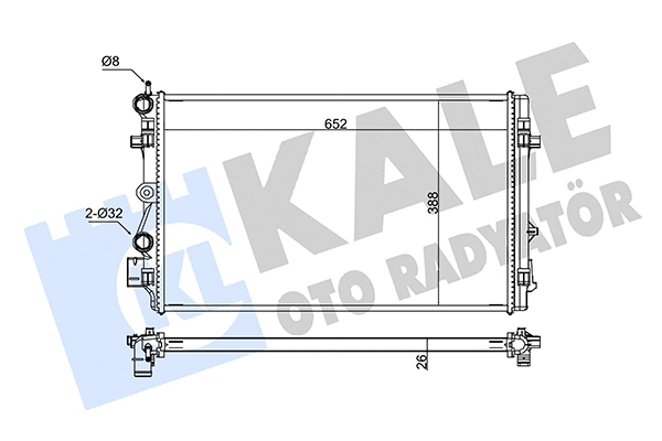 Radiator, engine cooling (345850)