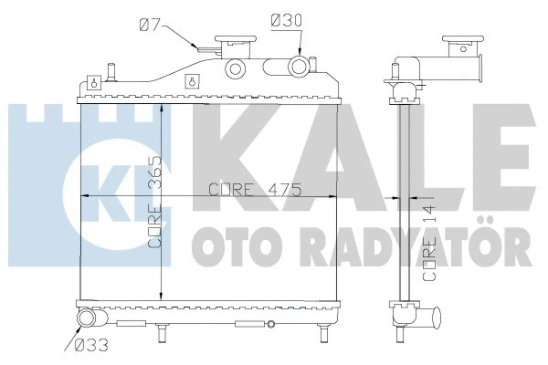 Radiator, engine cooling (358200)