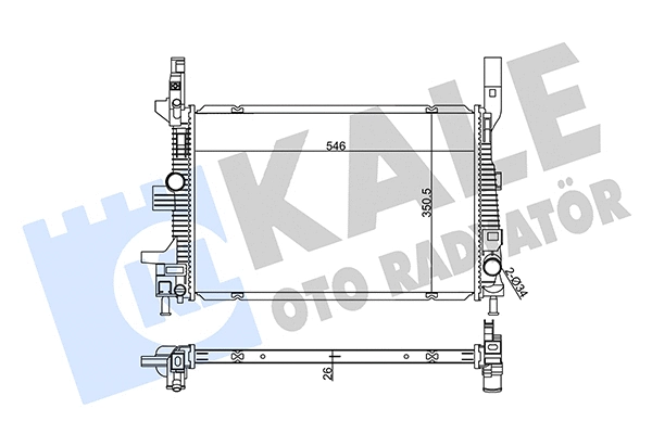 Radiator, engine cooling (355520)