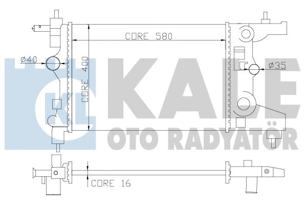 Radiator, engine cooling (355200)