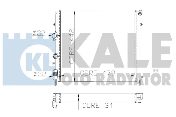 Radiator, engine cooling (196900)