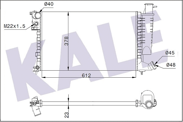 Radiator, engine cooling (351810)