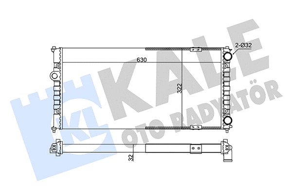 Radiator, engine cooling (351230)