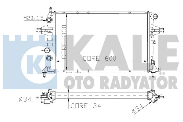 Radiator, engine cooling (138300)