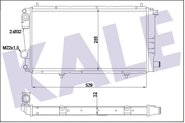 Radiator, engine cooling (351795)