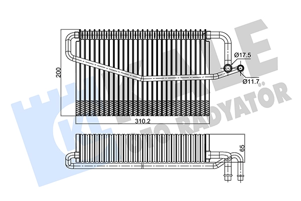 Evaporator, air conditioning (350130)