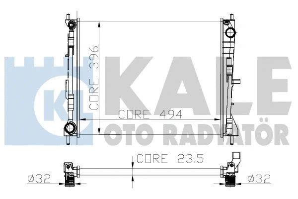 Radiator, engine cooling (128700)