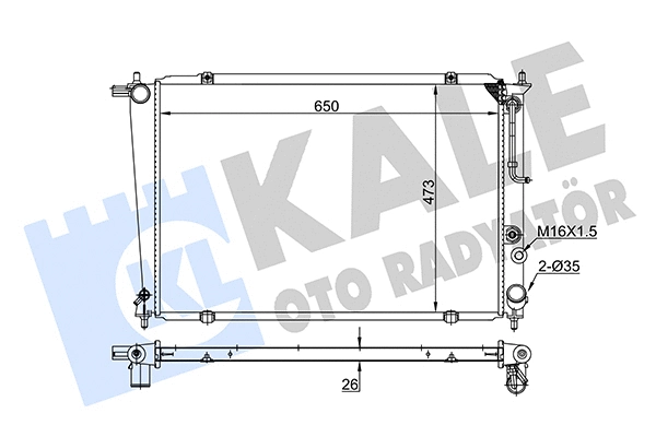 Radiator, engine cooling (350525)
