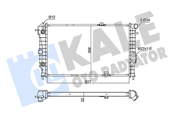 Radiator, engine cooling (347480)