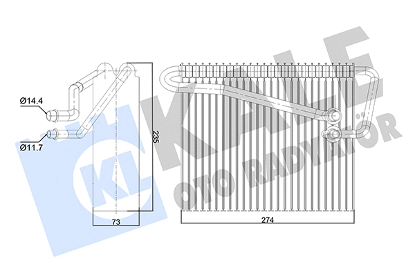 Evaporator, air conditioning (350050)